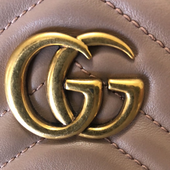 The mini Gucci Marmot chain shoulder bag. Dusty pink. - Picture 11 of 16